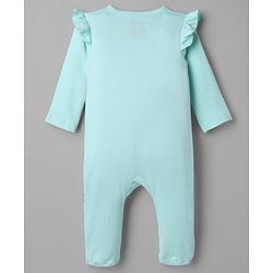 Babyhug Interlock Knit Full Sleeves Sleep Suit with Minnie & Friends Pack of 2 - White & Sea Green