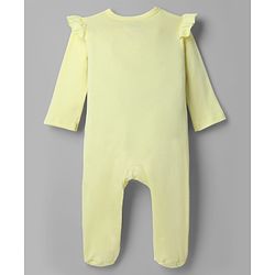Babyhug Interlock Knit Full Sleeves Sleep Suit with Minnie & Friends Pack of 2 - Plum & Yellow