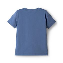 Babyhug Cotton Knit Half Sleeves T-Shirt & Shorts Night Suit With Shark Print - Blue