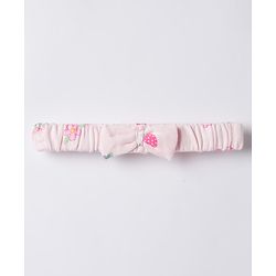 Babyhug 100% Cotton Interlock Knit Sleeveless Onesies With Floral Print & Hairband - Pink