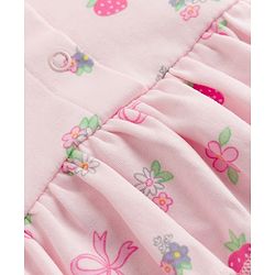 Babyhug 100% Cotton Interlock Knit Sleeveless Onesies With Floral Print & Hairband - Pink