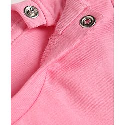 Babyhug Cotton Knit Half Sleeves Top & Shorts Night-Suit With Tree & Food Truck Print - Pink