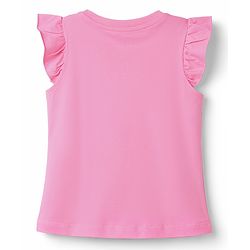 Babyhug Cotton Knit Half Sleeves Top & Shorts Night-Suit With Tree & Food Truck Print - Pink