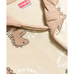 Babyhug Cotton Knit Full Sleeves Shirt & Pyjama Co-ord Night Suit with Dino Print - Brown