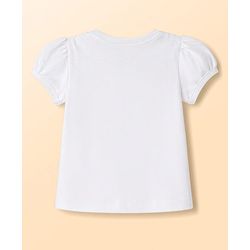 Babyhug Cotton Knit T-Shirt Half Sleeves Glitter Printed Graphics Multi Color 6-9 Months