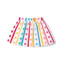 Babyhug Single Jersey Knit Half Sleeves Top & Skirt Set with Polka Dot Print & Bow Applique - Red & White