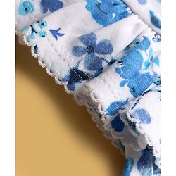 Babyhug 100% Cotton Knit Sleeveless Rompers with Floral Print Pack of 2 - Multicolor