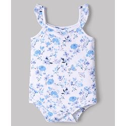 Babyhug 100% Cotton Interlock Knit Sleeveless Onesies With Floral Print Pack of 3 - Multicolor