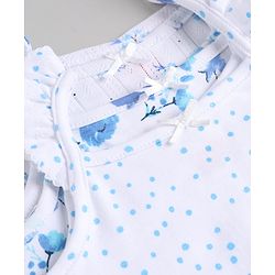 Babyhug 100% Cotton Interlock Knit Sleeveless Onesies With Floral Print Pack of 3 - Multicolor