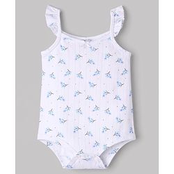 Babyhug 100% Cotton Interlock Knit Sleeveless Onesies With Floral Print Pack of 3 - Multicolor