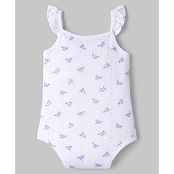 Babyhug 100% Cotton Interlock Knit Sleeveless Onesies With Floral Print Pack of 3 - Multicolor