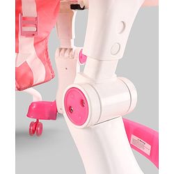 Babyhug 2-in-1 Baby Walker & Push Walker With Musical Play Tray - Pink| Soft Cushion Seat| Compact Fold| Caster Wheels| Adjustable Height| Removable Activity Tray| Toy for 9+ months| Gifting Option
