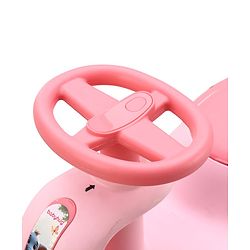 Babyhug Kids Twister Swing Car With LED Lights & Music - Pink| Smooth PU Wheels| Encourages Active Play| Built for Rough Play| Easy to Handle| Sport Gift for 3 to 8 yrs Boys & Girls| Comfortable Seat