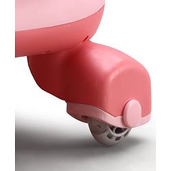 Babyhug Kids Twister Swing Car With LED Lights & Music - Pink| Smooth PU Wheels| Encourages Active Play| Built for Rough Play| Easy to Handle| Sport Gift for 3 to 8 yrs Boys & Girls| Comfortable Seat