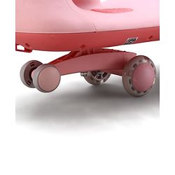 Babyhug Kids Twister Swing Car With LED Lights & Music - Pink| Smooth PU Wheels| Encourages Active Play| Built for Rough Play| Easy to Handle| Sport Gift for 3 to 8 yrs Boys & Girls| Comfortable Seat