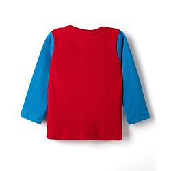 Babyhug Disney Single Jersey Knit Full Sleeves T-Shirt & Pyjama Night Suit With Mickey Mouse & Donald Duck Graphic Pack of 2 - Red / Blue
