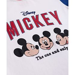 Babyhug Disney 100% Cotton Knit Full Sleeves T-Shirt & Pyjama Night Suit - Blue & Red