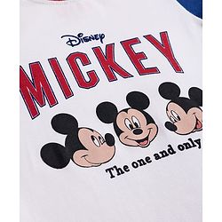 Babyhug Disney 100% Cotton Knit Full Sleeves T-Shirt & Pyjama Night Suit - Blue & Red