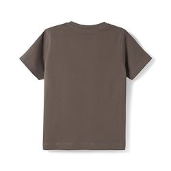 Babyhug Cotton Knit Half Sleeves T-Shirt & Pyjama Night Suit with Dino Print - Charcoal Grey