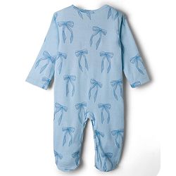 Babyhug Disney Interlock Knit Full Sleeves Footed Sleepsuits with Minnie Mouse & Donald Duck Graphic Pack of 2 - Light Blue