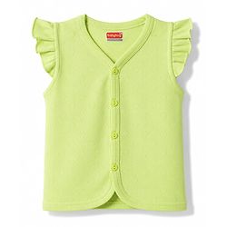 Babyhug 100% Cotton Interlock Woven Sleeveless Jhablas with Hearts & Floral Print Pack Of 3 - Pink White & Green