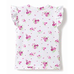 Babyhug 100% Cotton Interlock Woven Sleeveless Jhablas with Hearts & Floral Print Pack Of 3 - Pink White & Green