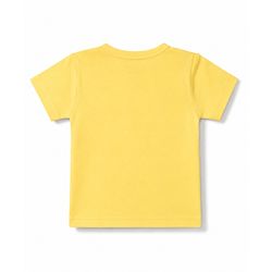 Babyhug 100% Cotton Interlock Knit Half Sleeves Striped Jhablas with Tropical Print Pack Of 3 - White & Yellow