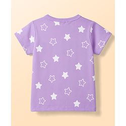 Babyhug 100% Cotton Interlock Knit Half Sleeves Front Open Striped Jhablas with Star Print Pack of 3 -White & Purple