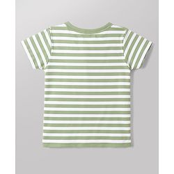 Babyhug 100% Cotton Interlock Knit Half Sleeves Striped Jhablas with Vehicle & Star Print Pack Of 3 - White Green & Yellow