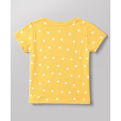 Babyhug 100% Cotton Interlock Knit Half Sleeves Striped Jhablas with Vehicle & Star Print Pack Of 3 - White Green & Yellow