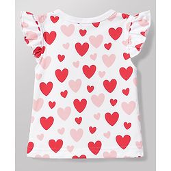 Babyhug 100% Cotton Interlock Woven Sleeveless Jhablas with Hearts & Star Print Pack Of 3 - Pink White & Red