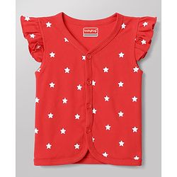 Babyhug 100% Cotton Interlock Woven Sleeveless Jhablas with Hearts & Star Print Pack Of 3 - Pink White & Red