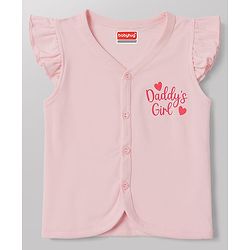Babyhug 100% Cotton Interlock Woven Sleeveless Jhablas with Hearts & Star Print Pack Of 3 - Pink White & Red