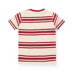 Babyhug Cotton Knit T-Shirts Half Sleeves Striped with Graphics Multi Color 9-12 Months