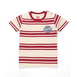 Babyhug Cotton Knit T-Shirts Half Sleeves Striped with Graphics Multi Color 9-12 Months