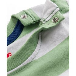 Babyhug Cotton Knit T-Shirts Half Sleeves Striped with Applique Detailing Multi Color 6-9 Months