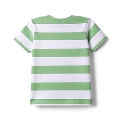 Babyhug Cotton Knit T-Shirts Half Sleeves Striped with Applique Detailing Multi Color 6-9 Months