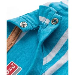 Babyhug Cotton Knit T-Shirts Half Sleeves Striped with Applique Detailing Multi Color 9-12 Months