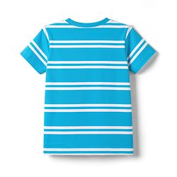 Babyhug Cotton Knit T-Shirts Half Sleeves Striped with Applique Detailing Multi Color 9-12 Months