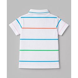 Babyhug Cotton Knit Polo T-Shirt with Half Sleeves and Graphic Print Multi Color 12-18 Months