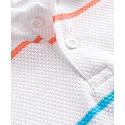 Babyhug Cotton Knit Polo T-Shirt with Half Sleeves and Graphic Print Multi Color 12-18 Months