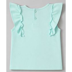 Babyhug 100% Cotton Single Jersey Knit Sleeveless Top & Shorts With Watermelon Embroidery - Green & Pink