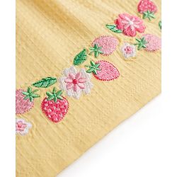 Babyhug 100% Cotton Single Jersey Knit Sleeveless Floral & Tropical Theme Embroidered Top & Shorts Set - Orange