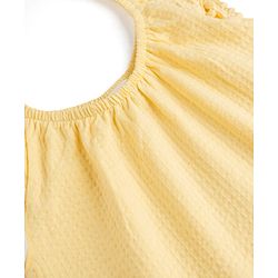 Babyhug 100% Cotton Single Jersey Knit Sleeveless Floral & Tropical Theme Embroidered Top & Shorts Set - Orange