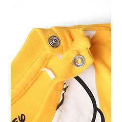 Babyhug Disney Single Jersey Knit Half Sleeves T-Shirt & Shorts Set With Mickey Mouse Graphics - Yellow