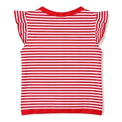 Babyhug 100% Cotton Interlock Knit Frill Sleeves Stripe & Floral Printed Front Open Jhablas Pack of 3 - Pink Red & Navy