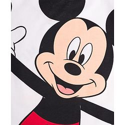 Babyhug Disney Single Jersey Knit Half Sleeves T-Shirt & Shorts Set With Front & Back Mickey Mouse Graphics - Multicolor