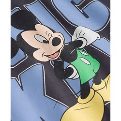 Babyhug Disney 100% Cotton Knit Half Sleeves T-Shirt & Shorts Set With Micky Mouse Graphics - Grey