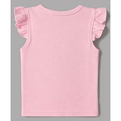 Babyhug 100% Cotton Knit Frill Sleeves Bunny & Floral Printed Jhablas Pack Of 3 - Yellow Pink & White