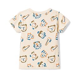 Babyhug 100% Cotton Interlock Knit Half Sleeves Front Open Jhablas with Star & Cub Face Print Pack of 3 - Light Blue